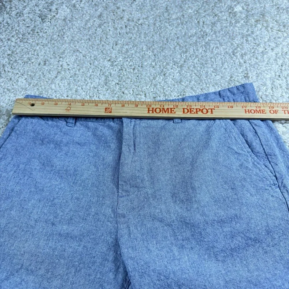Slate & Stone Shorts‎ Men's 36 Waist Cotton Blend Causal Stretch Blue Flat Front